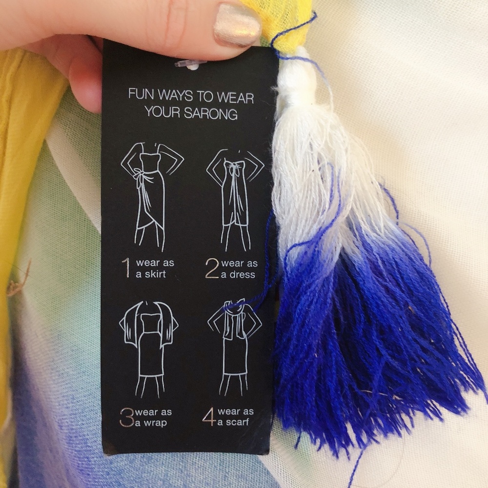 INC International Concepts Ombre Pareo Blue - Picture 4 of 5